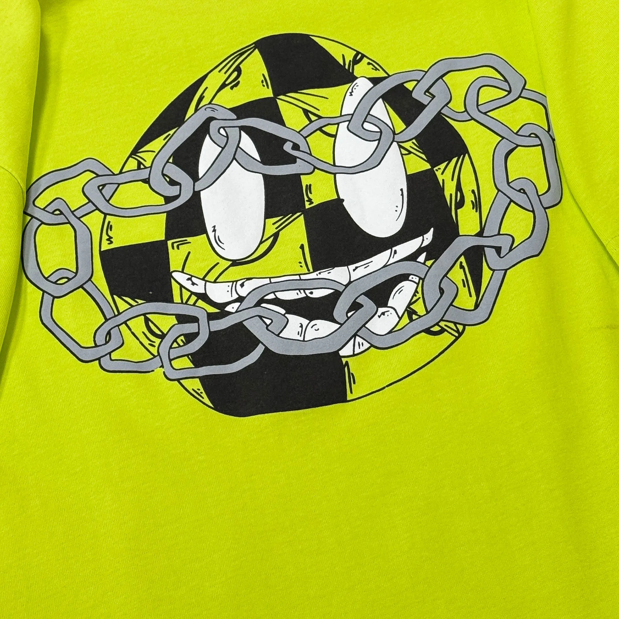 P180 Chrome Hearts 25 high version fabrics made of 300g high-density cotton, no deformation, no shrinkage, complete with three labels, same style for men and women, process: sleeve embroidery + digital printing, color: white, black, fluorescent green, SIZE: S-XL